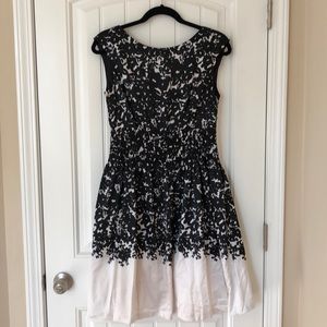Jessica Simpson black and white cocktail dress